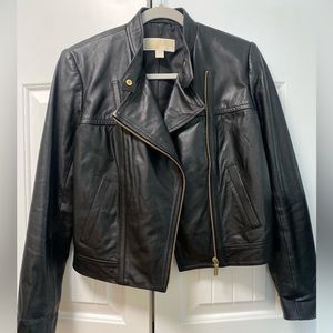 Faux Black Leather Jacket